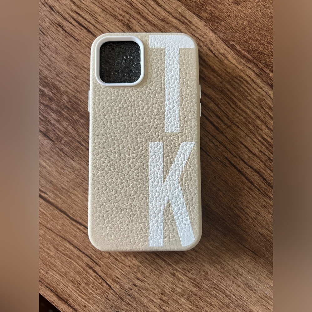 BAUBLEBAR Leather iPhone 12 Case - Customized TK - NEW!